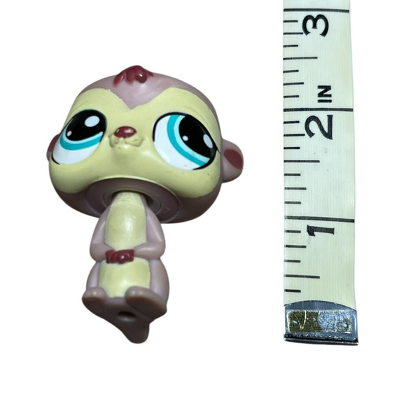 Littlest Pet Shop Dusty Pink Meerkat #1564 Teal Cyan Dot Eyes LPS - Picture 7 of 8